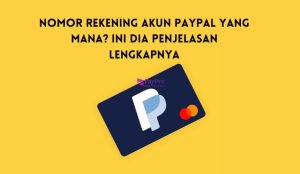 Nomor Rekening Akun PayPal Yang Mana