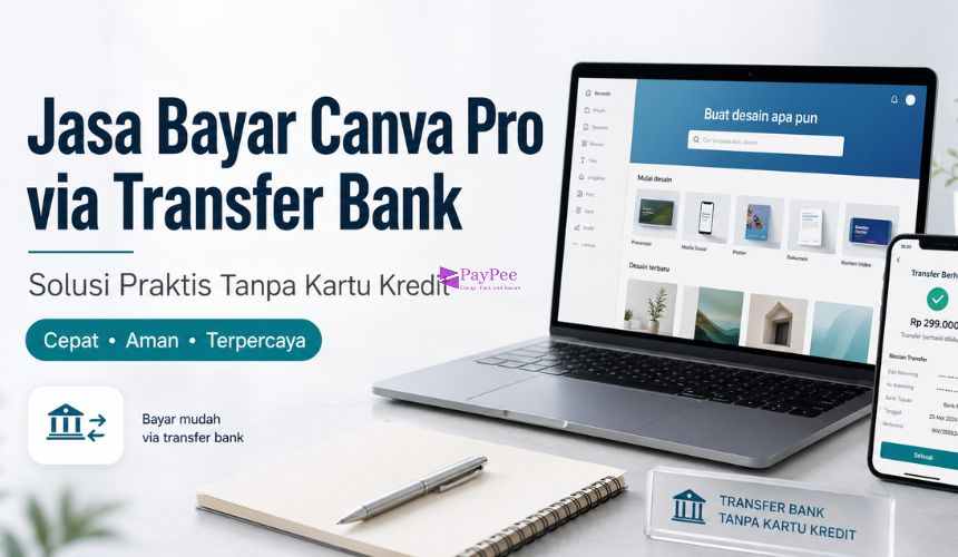 Jasa Bayar Canva Pro via Transfer Bank