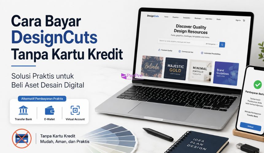 Cara Bayar DesignCuts Tanpa Kartu Kredit