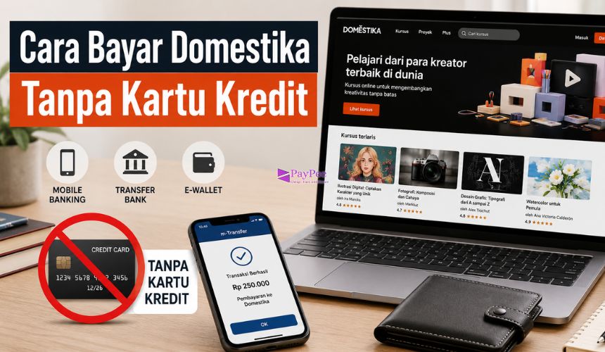 Cara Bayar Domestika Tanpa Kartu Kredit