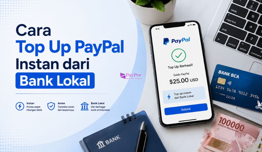 Cara Top Up PayPal Instan dari Bank Lokal