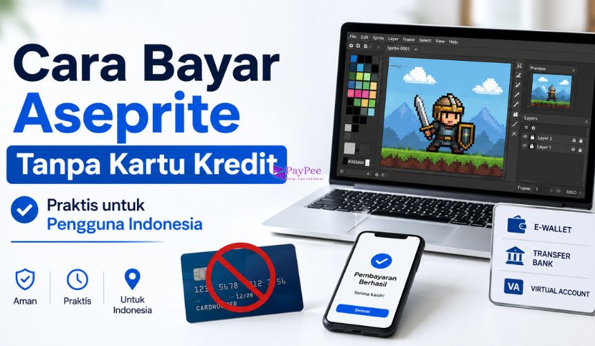 Cara Bayar Aseprite Tanpa Kartu Kredit