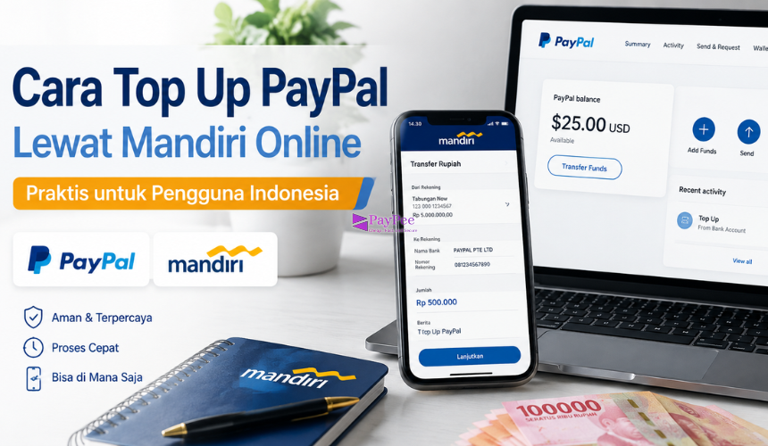 Cara Top Up PayPal Lewat Mandiri Online