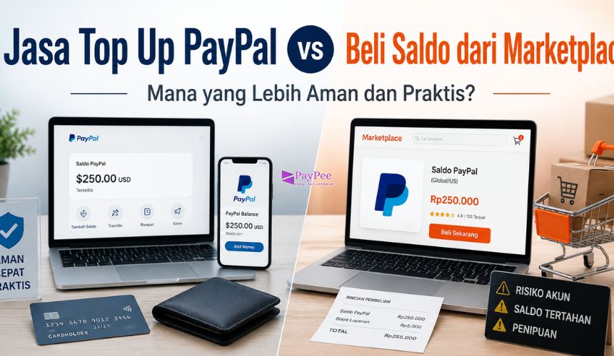 Jasa Top Up PayPal vs Beli Saldo dari Marketplace
