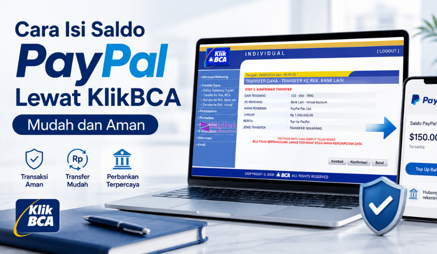 Cara Isi Saldo PayPal Lewat KlikBCA dengan Mudah dan Aman
