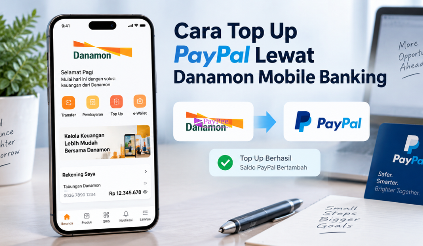 Cara Top Up PayPal Lewat Danamon Mobile Banking