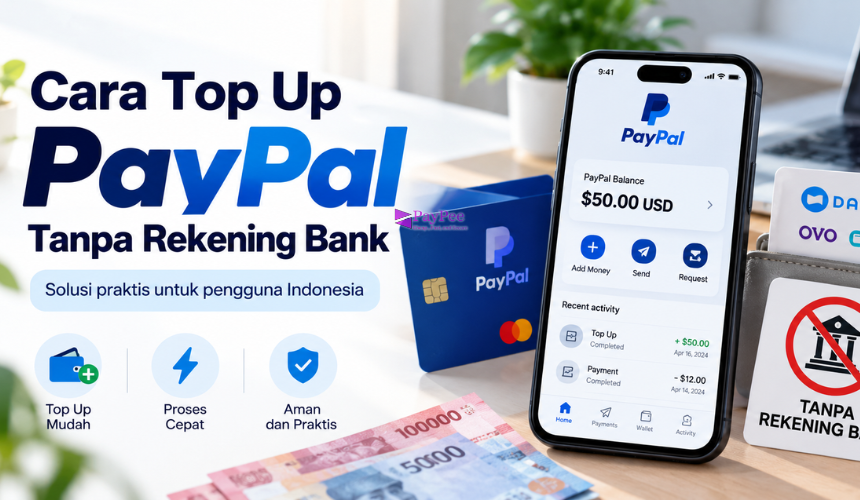 Cara Top Up PayPal Tanpa Rekening Bank