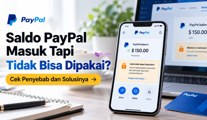 Saldo PayPal Masuk Tapi Tidak Bisa Dipakai